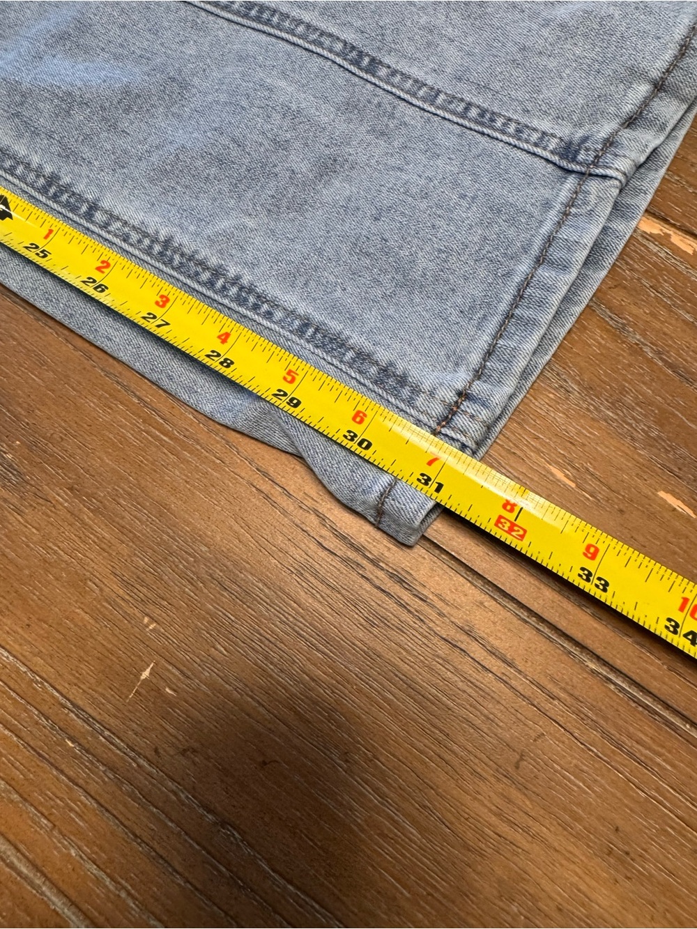 Light Blue Wide Leg Jeans with Zip Detail - Women's Flare - Picture 5 of 7